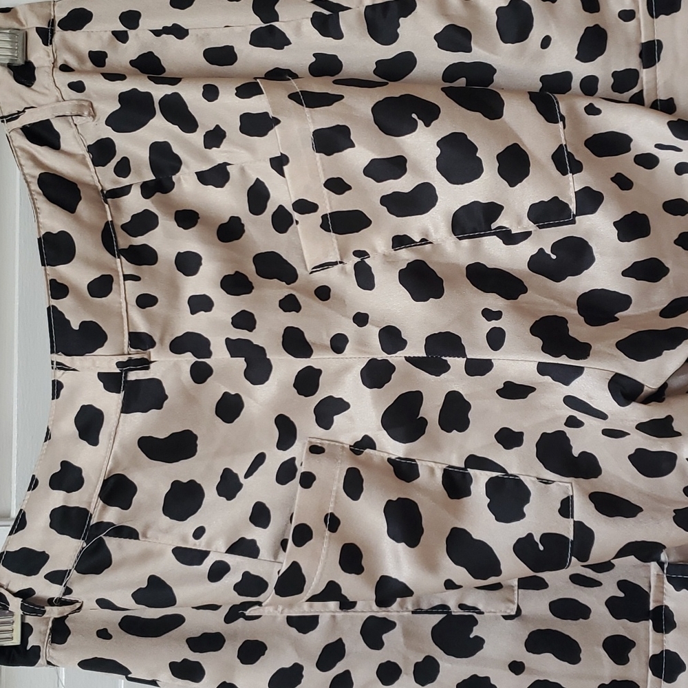 AQUA Leopard Print Cropped Cargo Joggers Size XS - Picture 5 of 8